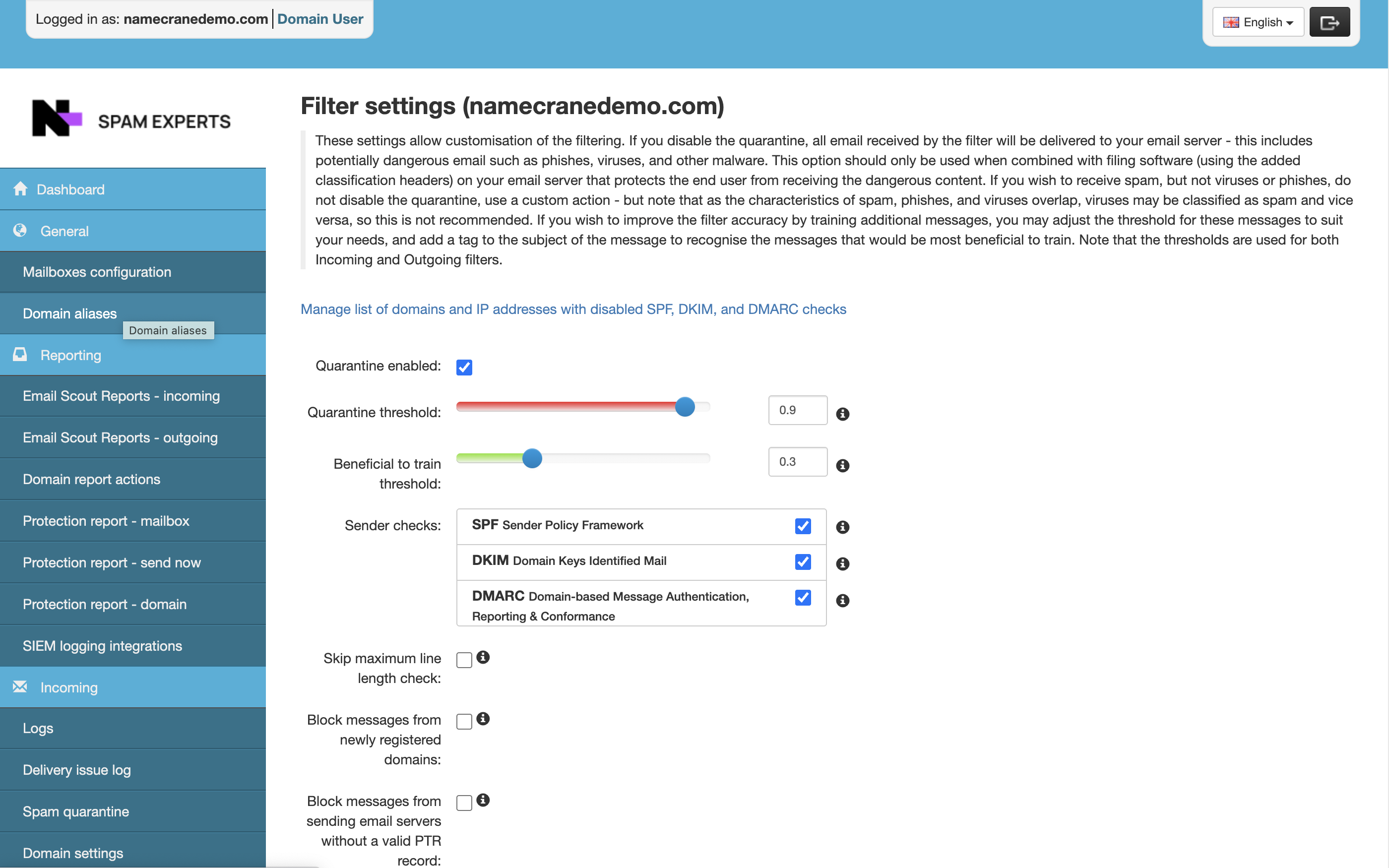 SpamExperts Spam Filtering