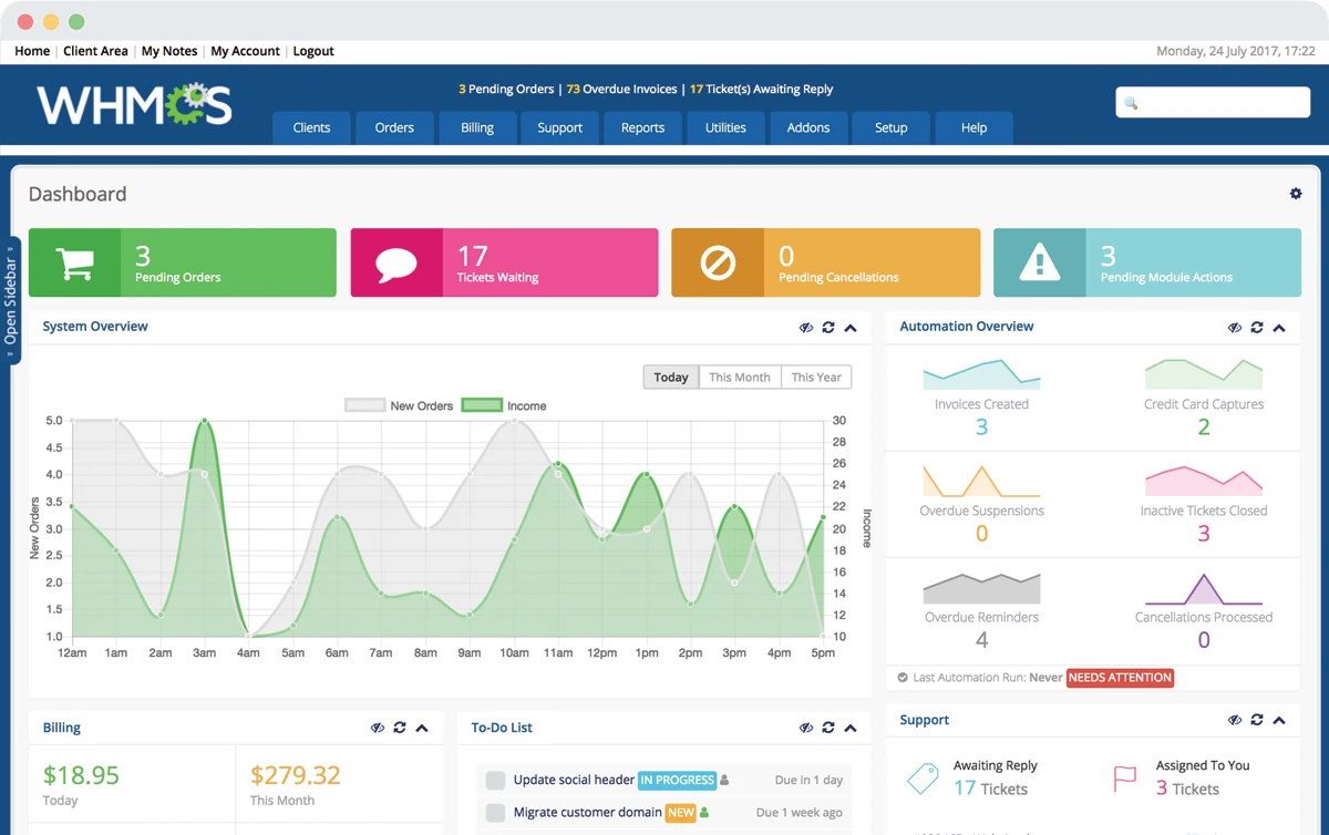 WHMCS Integration